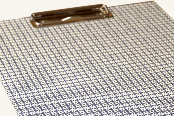 Blue clipboard "Basti", pointed star, extra stable
